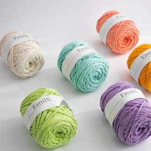 Fil à crocheter YARNA Emilli (350g) – Grand lot pour décoration intérieure, stock de studio, fait main, lavable, fibre naturelle créative, loisirs créatifs - Product Image 4
