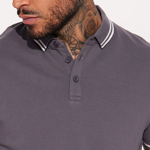 ออกแบบคุณภาพสูง คอเสื้อพับได้ ราคาโรงงานถูก ปี 2026 / เสื้อยืดลำลองผู้ชาย ผ้าเนื้อนุ่ม ทนทาน - Product Image 2