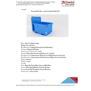 660L Plastic Insulated Cooler Box Thick Wall Ice Storage Tub Square Livestock Transport Box for Seafood Handling - Product Image 2