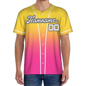 Maillots de baseball et de softball en coton biologique 100% imprimés en sérigraphie, t-shirts à col en V, séchage rapide, unisexe, service OEM ODM - Product Image 4