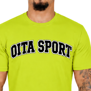<b>Lime</b> <b>Green</b> Fitted T <b>Shirt</b> for Men Short Sleeve Crew Neck Custom Printed Slim Fit Casual Cotton Tee Wholesale Streetwear Sports - Product Image 3