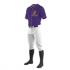 Ensemble complet d'uniformes de baseball personnalisés avec pantalon, uniforme de baseball sublimé assorti, vêtements d'équipe respirants pour club - Product Image 2