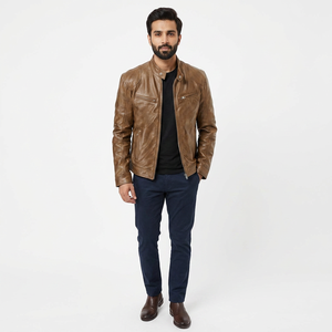 Factory Supplier of <b>Long</b> <b>Leather</b> <b>Jackets</b> for Men Cold Weather Outerwear <b>jacket</b> for men - Product Image 1