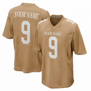 Maillot de football américain unisexe personnalisé imprimé tendance, respirant, en polyester sublimé, manches courtes, grande taille, sport automne/été - Product Image 1
