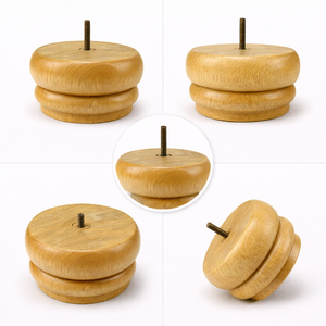 Wide Round Solid Wood Furniture Leg Modern Minimalist Style for Sofa Cabinet <b>Coffee</b> <b>Table</b> Support - Product Image 6