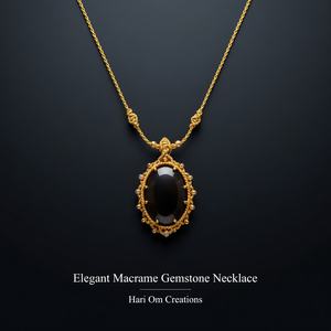 Handmade Labradorite Macrame Pendant Necklace Oval Natural Flash Labradorite Boho Gemstone Jewelry Adjustable Cord Women Gift - Product Image 3