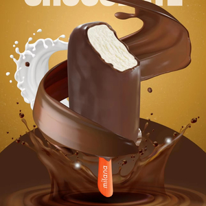 ไอศกรีมช็อกโกแลตแท่งขายดี เนื้อกรุบกรอบ นมเจลาโต้ ขนมหวานแช่แข็งเคลือบช็อกโกแลตหนา ผู้ผลิต OEM - Product Image 1