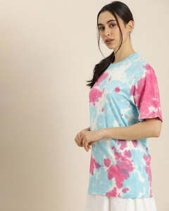 Camiseta Corta Personalizada con Logotipo Impreso en Relieve, Diseño Holgado y Oversize, Estilo Urbano, 100% Algodón, Transpirable y de Secado Rápido para Mujer - Product Image 6