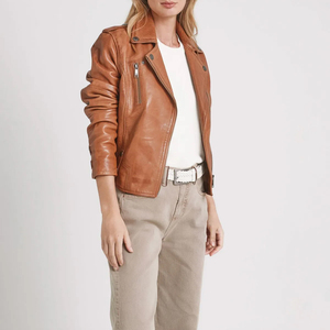 2026 New Breathable Latest Design Women's <b>Genuine</b> <b>Leather</b> <b>Jackets</b> Custom Logo Custom Made High Quality Winter - Product Image 4
