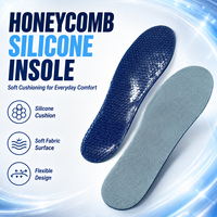 Semelles intérieures en silicone nid d'abeille souples pour hommes et femmes, respirantes, amortissantes, inserts pour chaussures de sport, à découper sur mesure