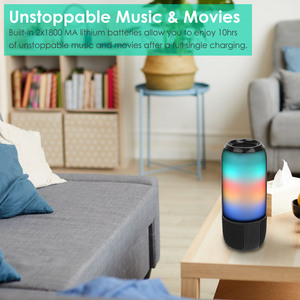 Altoparlante Wireless portatile con suono Stereo ad alto volume e 6 luci che cambiano colore per altoparlanti da casa all'aperto e da viaggio - Product Image 6