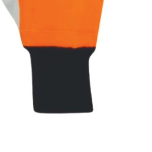 HOLY SIGNS INTERNATIONAL Leather Safety Gloves Orange Reflective Stripe Knit Wrist Anti-Slip Abrasion Resistant General Purpose - Product Image 6