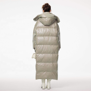 Manteau d'hiver en duvet pour femme Very-Nong - Capuche amovible, veste longue épaisse, en cuir, coupe droite minimaliste, fermeture éclair double tête - Product Image 6