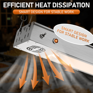 HT 24H Estándar Estadounidense 110V 750W Equipo de Calentamiento Eléctrico de Acero Inoxidable Plateado con Soporte de Cadena, Doble Modo (Calentador Colgante) - Product Image 3