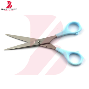 Tijeras Profesionales para Cortar Cabello, Mango de Plástico, Color Azul Claro, Acero Inoxidable, Cuchillas Afiladas, Herramienta de Salón, Logotipo OEM - Product Image 4