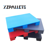 Palette en plastique robuste à simple face, à entrée 4 directions, pour la logistique, avec plateau solide
