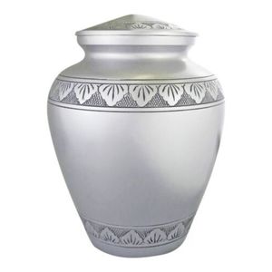 Custom Metal Cremation Urns for Human Ashes Adult <b>Large</b> Funeral Urns <b>Memorial</b> Casket Burial Urn with Gold Cross & Ring Handle - Product Image 2