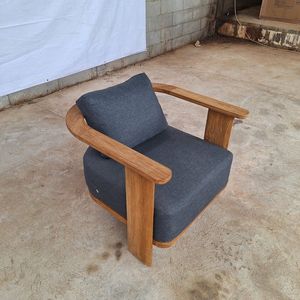 Sofá de patio de teca para exteriores, hecho en Indonesia, muebles de madera maciza - Product Image 1