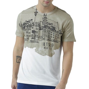 Camiseta de algodón 100% para hombre, Camiseta holgada con estampado antiarrugas para hombre, camisetas informales con estampado DTG de último diseño para hombre - Product Image 1