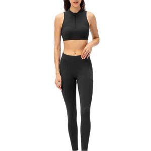 ชุดโยคะออกกำลังกาย 2 ชิ้น ลายเรียบ คุณภาพดี ระบายอากาศ แห้งเร็ว ยืดหยุ่น เหมาะสำหรับออกกำลังกายในยิม โยคะ พิลาทิส ย้อมสีแบบ Garment Dyed - Product Image 1