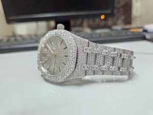 นาฬิกาข้อมือผู้ชาย JIYA Classic VVS Moissanite ระบบจักรกล สแตนเลสสตีล หรูหรา แฟชั่น สปอร์ต หน้าปัดอนาล็อก กลไก MIYOTA ระบบอัตโนมัติ แสดงวันที่ - Product Image 3