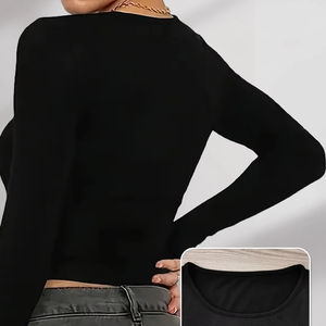 Camiseta sin mangas para mujer, 100% algodón, informal, lisa, transpirable, de secado rápido, ecológica, larga. - Product Image 5