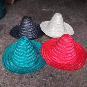 Chapeau de paille mexicain Sombrero à large bord, traditionnel, fait main, pour la protection solaire en extérieur, festivals et fêtes - Product Image 6