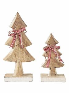 Adorno de madera para árbol de Navidad, accesorio colgante hecho a mano para la celebración navideña - Product Image 5