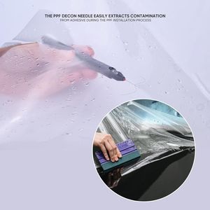 Strumento per la rimozione delle aghi PPF Decon, 4 aghi micro-barbati extra in acciaio inossidabile, tirapunti per installazione adesiva e pellicole viniliche - Product Image 2
