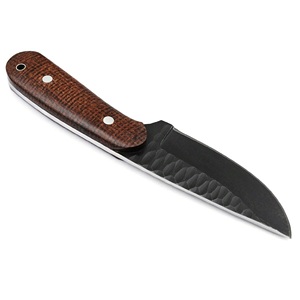 OEM Handmade High Quality Industrial Multi-functional Camping Hunting Bushcraft Knife Straight <b>Clip</b> Point Textured Wood Handle - Product Image 3