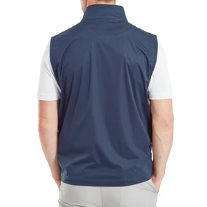 Men's Navy <b>Blue</b> Windproof <b>Vest</b> Stand Collar Zipper Sleeveless Lightweight Sporty Embroidery Front Quick Dry Breathable Winter - Product Image 5