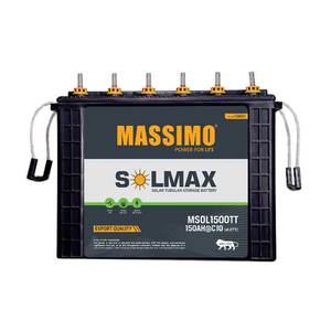 Highest Selling Exceptional Quality MASSIMO 150Ah 12V <b>Tall</b> Tubular Lead Acid Battery from India's Leading Manufacturer - Product Image 1