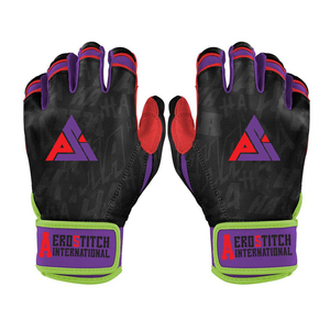 Gants de frappe de baseball de haute qualité, professionnels, à manchette courte, en cuir, haute performance, unisexes, pour hommes - Product Image 1