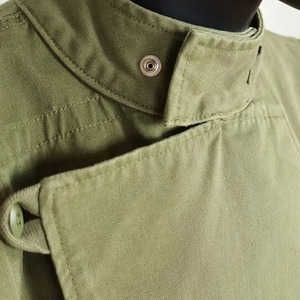 Chaqueta de Trabajo de Lona Verde Oliva para Hombre, Cuello Alto, Bolsillos con Cremallera, Material de Algodón Transpirable, Estilo Otoñal, Corte Regular - Product Image 5