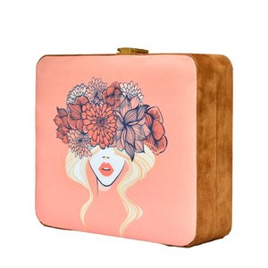 Bolso de Mano con Diseño Floral de Durazno para Mujer, Ideal para Viajes - Product Image 2