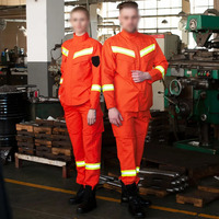 Vêtements réfléchissants à manches longues sur mesure en gros, combinaison de travail réfléchissante orange à haute visibilité avec bandes de sécurité pour hommes