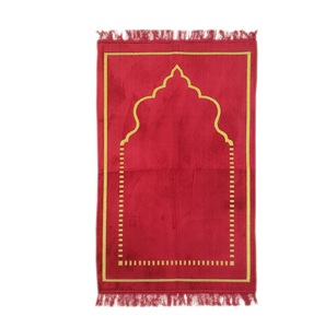 Tapis de prière islamique Janamaz, tapis de prière portables, tapis de prière pliables brodés en arabe 2026, tapis de prière musulman de voyage, faible MOQ - Product Image 4