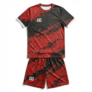 Maillot de football personnalisé avec nom d'équipe, 100 % polyester respirant, protection UV, manches courtes, grande taille - Product Image 4