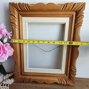 Antique Handmade Solid <b>Wood</b> <b>Photo</b> Frame Rustic Tabletop Display for Home Office Living Room Classic Vintage Decor Style - Product Image 3