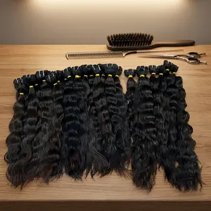Wholesale 40inch Brazilian Remy Human Hair Weave Extensions <b>Machine</b> Double Weft Super Double Drawn Raw Cuticle Aligned 10A 12A - Product Image 6