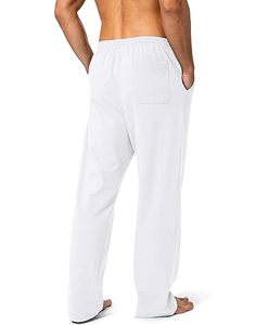 Elastic Cuff <b>Men's</b> Mid Waist Eco-Friendly Waterproof Fleece <b>Jogger</b> Pants with <b>Zip</b> <b>Pocket</b> Casual Sweatpants - Product Image 3