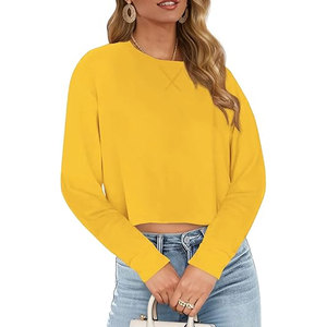 Sudadera Corta Informal para Mujer, Hecha con Tela Suave y Cómoda, Ideal para Calentamientos, Viajes y Actividades Diarias - Product Image 1