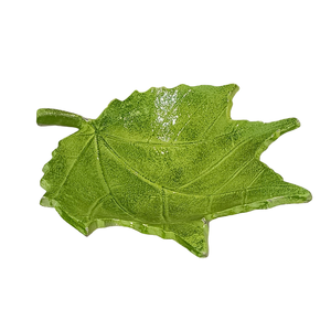 Bandeja de Servir de Aluminio con Diseño de Hoja, Moderna, Metálica, de Color Oscuro, con Acabado y Tamaño Personalizables en Verde - Product Image 3