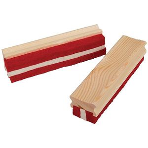 Borrador de pizarra de madera hecho a mano en blanco y negro con fieltro de primera calidad para una fácil eliminación de la tiza. - Product Image 2