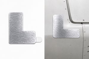 Pièces en acrylique découpées sur mesure, à une face, avec ruban adhésif en aluminium 427, pour le décapage de peinture, le masquage et la protection thermique, fabriquées sur commande - Product Image 2