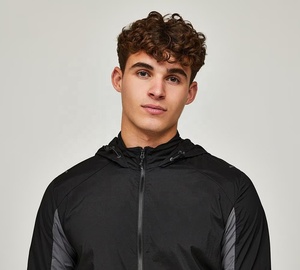 Chaqueta Deportiva Casual Delgada con Capucha para Hombre, Impermeable, Cortavientos, de Secado Rápido, con Cierre y Logotipo Frontal, para Invierno, Gimnasio y Viajes - Product Image 6