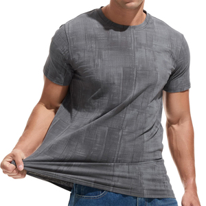Nouveauté T-shirt pour homme 100% polyester, col rond, col en V, manches courtes, coupe classique, respirant, séchage rapide, motif 3D, logo personnalisé - Product Image 5