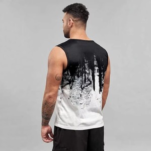 Débardeur de fitness personnalisé pour homme, col en V, respirant, tricoté, en polyester/coton, sans manches, pour la gym, style streetwear, personnalisable - Product Image 6