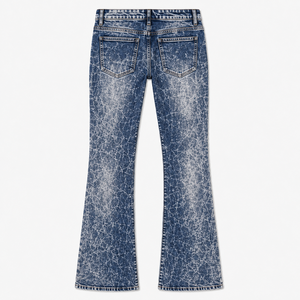 Women's Vintage Acid Wash Flare Jeans High Waist <b>Stretch</b> <b>Denim</b> Bell Bottom Pants Custom OEM ODM Wholesale Streetwear Fashion - Product Image 5