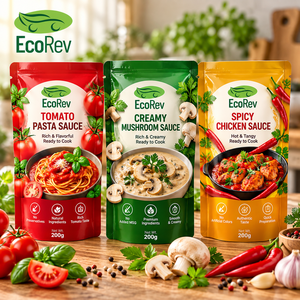 Food grade stand up pouch Digital printed laminated bag BOPP <b>heat</b> seal pouch Ecofriendly sauce packaging - Product Image 4